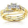 European & American Bestseller: Square Diamond Couple Rings