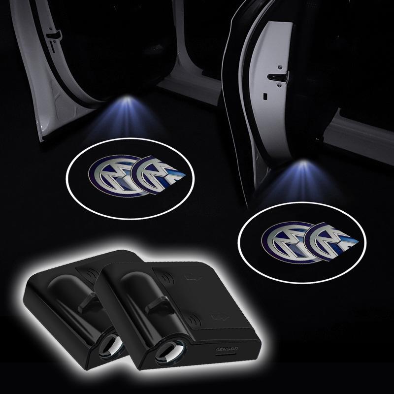 2pcs Wireless HD Courtesy Lamp Car Door Projector Welcome Light For Volkswagen VW RLine R Golf Amarok T5 Phaeton ID3 Tiguan GTI