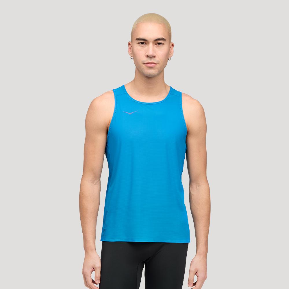 [hoka] Мужская майка для бега Hoka Aerolight Run Tank 1151070-HKB S