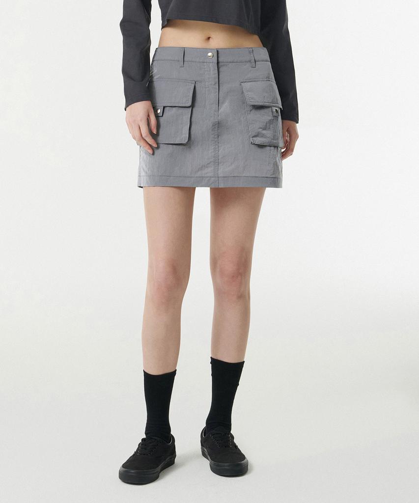 Musinsa Standard Woman Women'S Bright Cargo Mini Skirt [Gray]