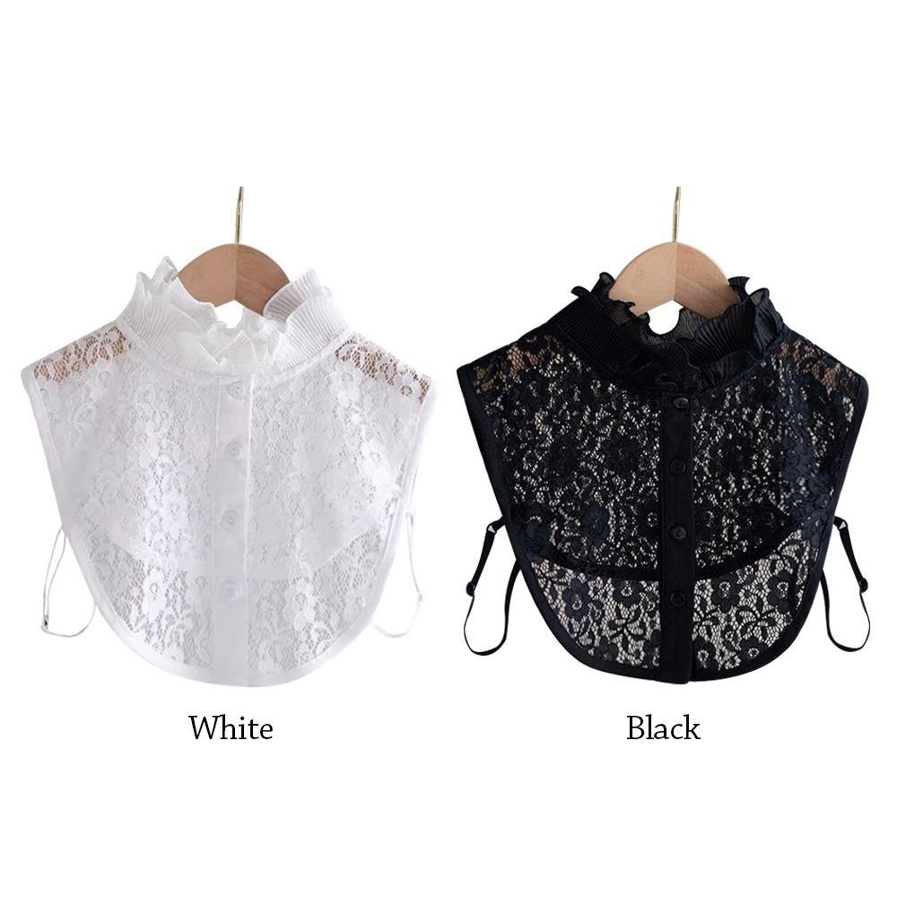 White Black Fake Collar Detachable Neckline Clothes Accessory False Collar  Women Girls