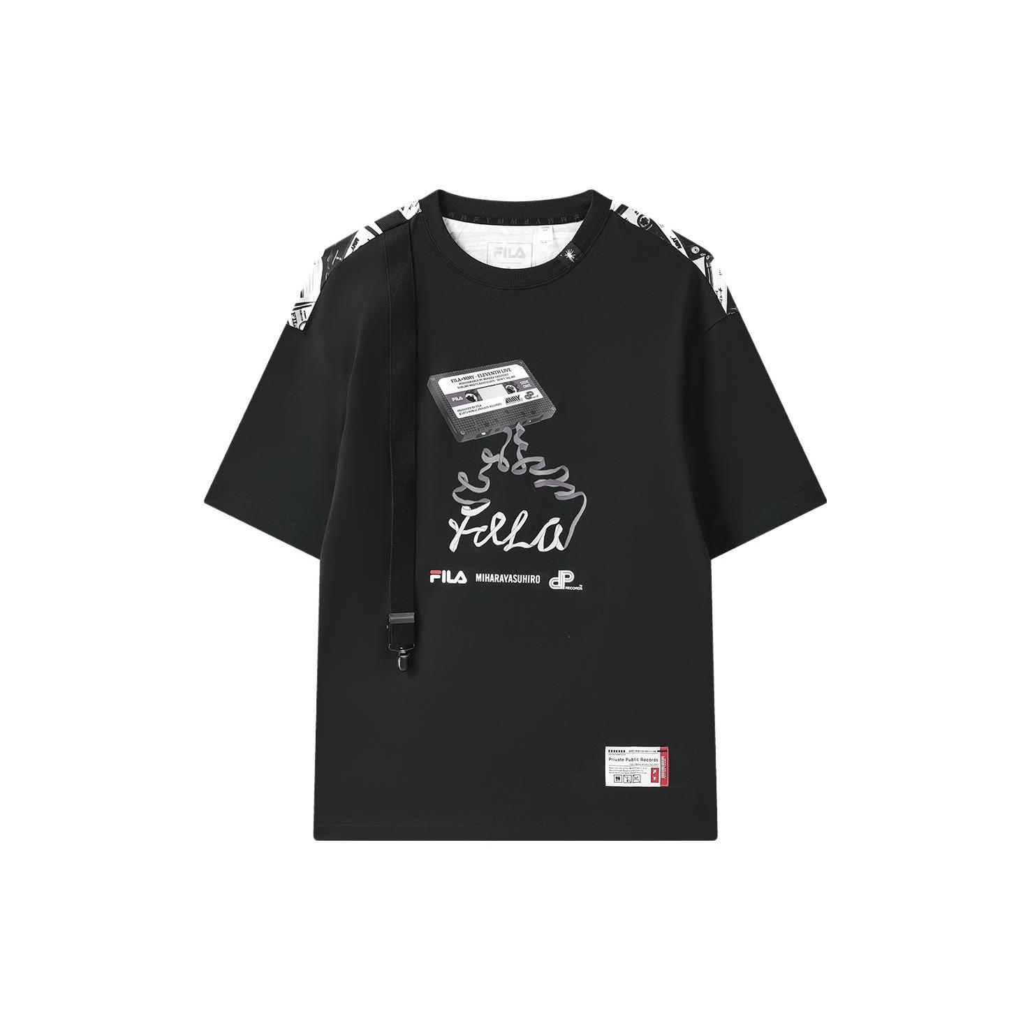 FILA MIHARA YASUHIRO Collaboration Collection T Shirt Men s Black F11M313101F-BK XL