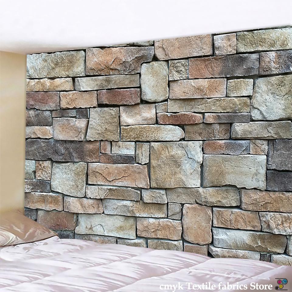 

Винтажный 3D гобелен с принтом из каменного кирпича, настенный гобелен большого размера, дешевый настенный гобелен в стиле хиппи в стиле бохо, ткань Мандала 320x182CM