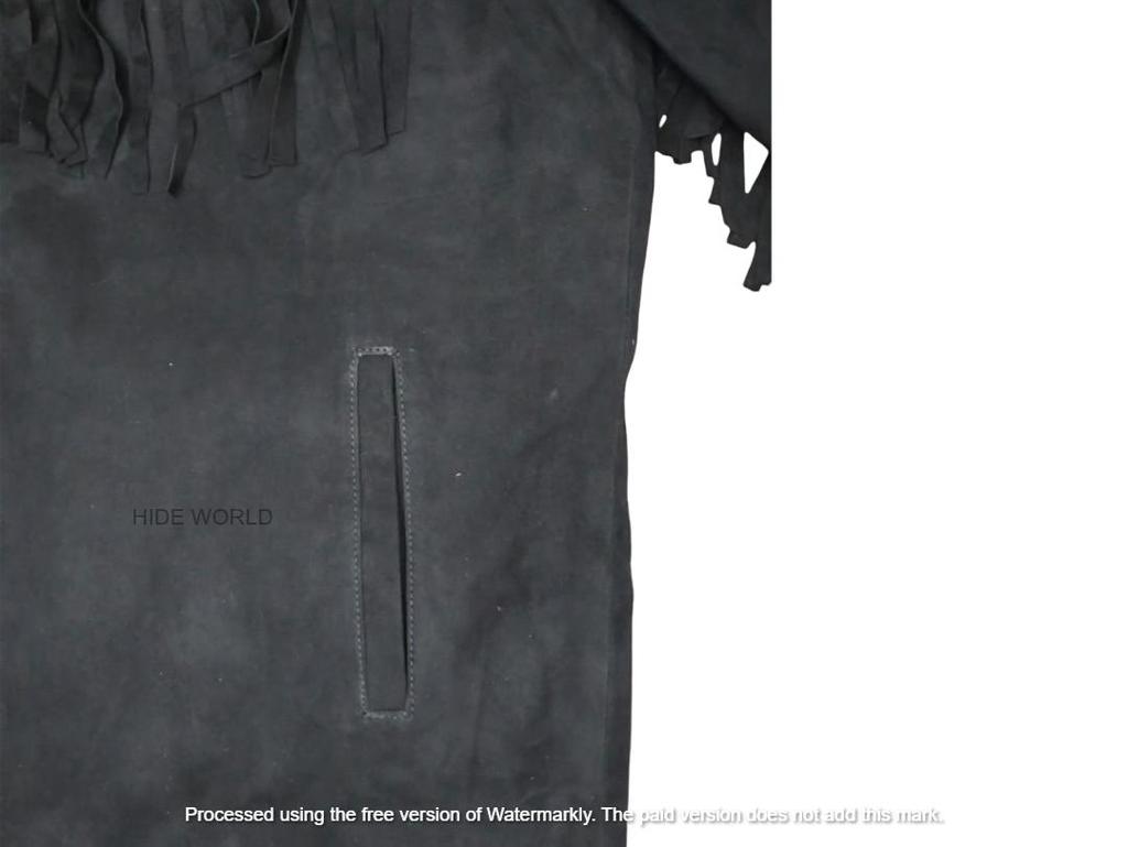 Fringed Motorcycle Leather Designer Suede Lambskin Black Handmade Jacket Men