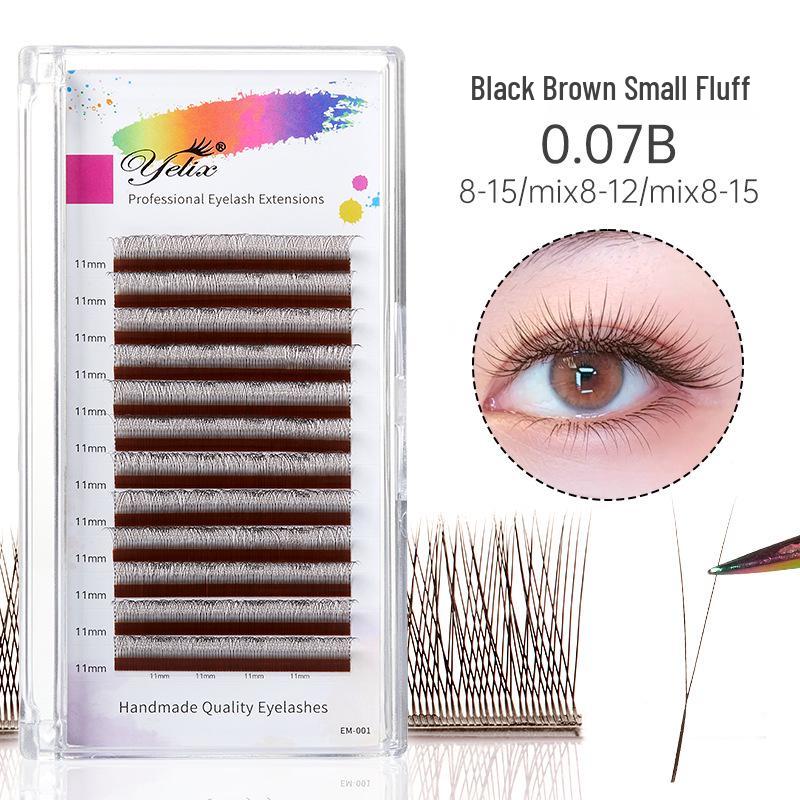 

Yelix Густые V-образные накладные ресницы: Натуральный дизайн с двухлистным клевером в черном и коричневом цвете 13mm