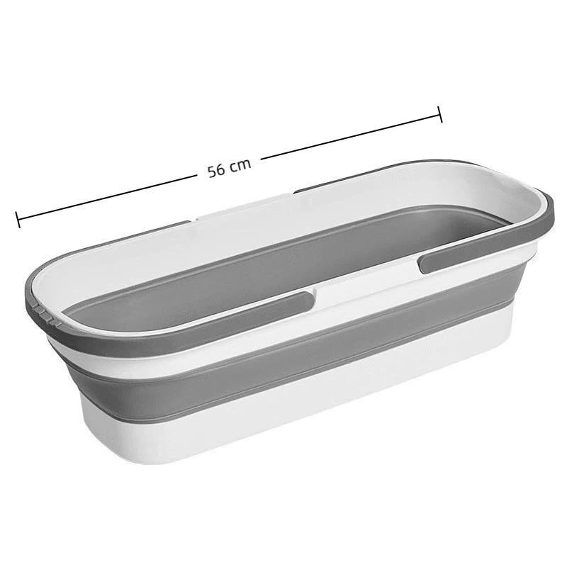 Collapsible Mop Bucket With Wheels Large Capacity Foldable Cleaning Tub Multi-functional Household Cleaning Foldable Tub