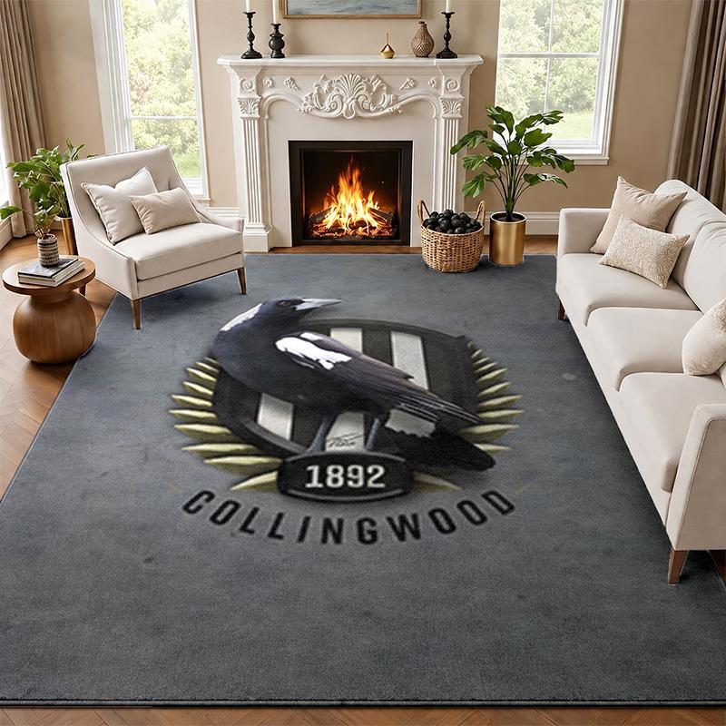 Collingwood Football Club Carpet Door Mat for Living Room or Bedroom Protective Mat Under Chair Office Decoration Christmas Gift Birthday Present
