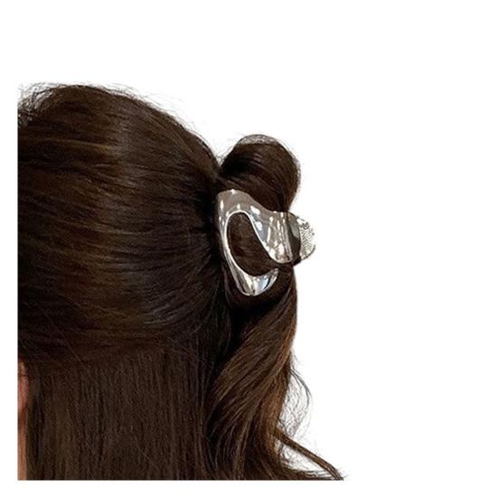 Hairpin Small Compact Metal Hair Clip Silver Color Butterflies Shape Back Head