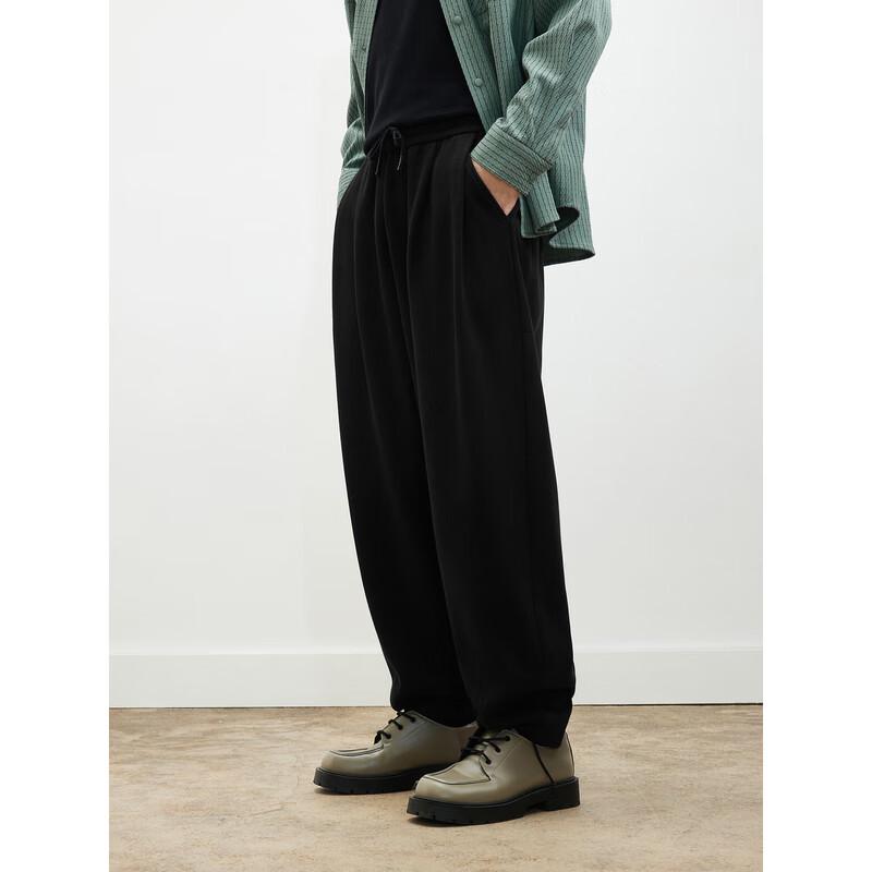 GXG Men's Black Tapered Trousers