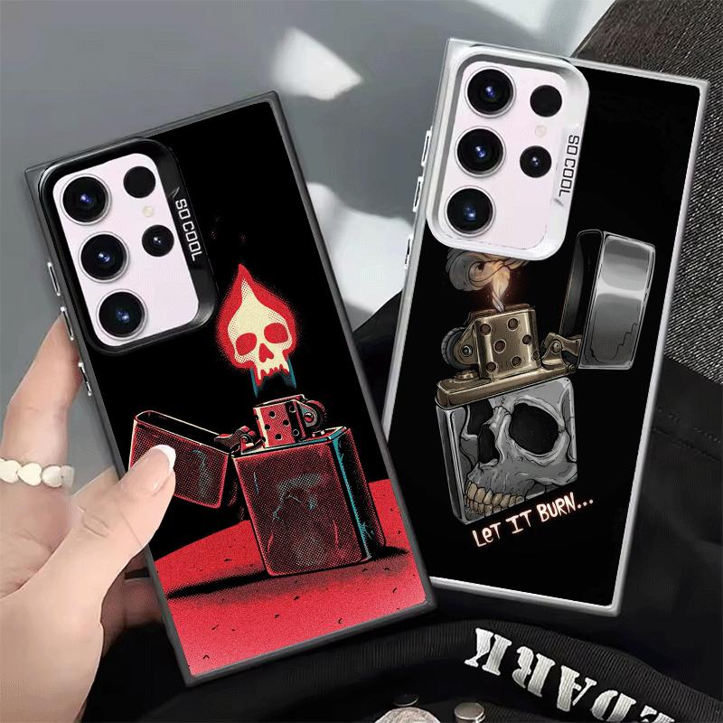 Lighter Cool Pattern Shockproof Phone Case for Samsung Galaxy S26 Edge S25 Ultra S24 FE S23 Plus S21 Cover Anti Fall Fundas