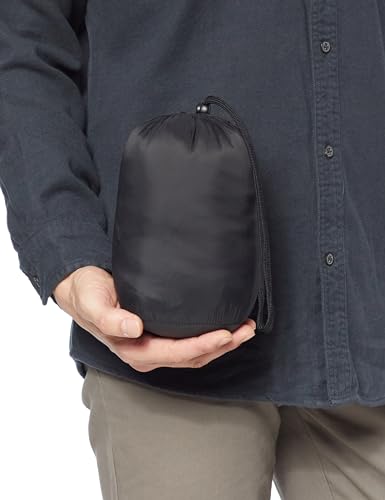 Amazon Essentials Lightweight Packable Waterproof Puffer Jacket, Men's, Black, Size XL
