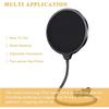 JUTOSU Microphone Pop Filter, Microphone Stand, Microphone Pop Guard, Microphone Filter, Double-Layered Pop Blocker, Pop Filter for Internet Tabletop