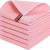 Pure Cotton Honeycomb Kitchen Towel with Hook, 40x60cm, Easy-Clean Waffle Weave Square