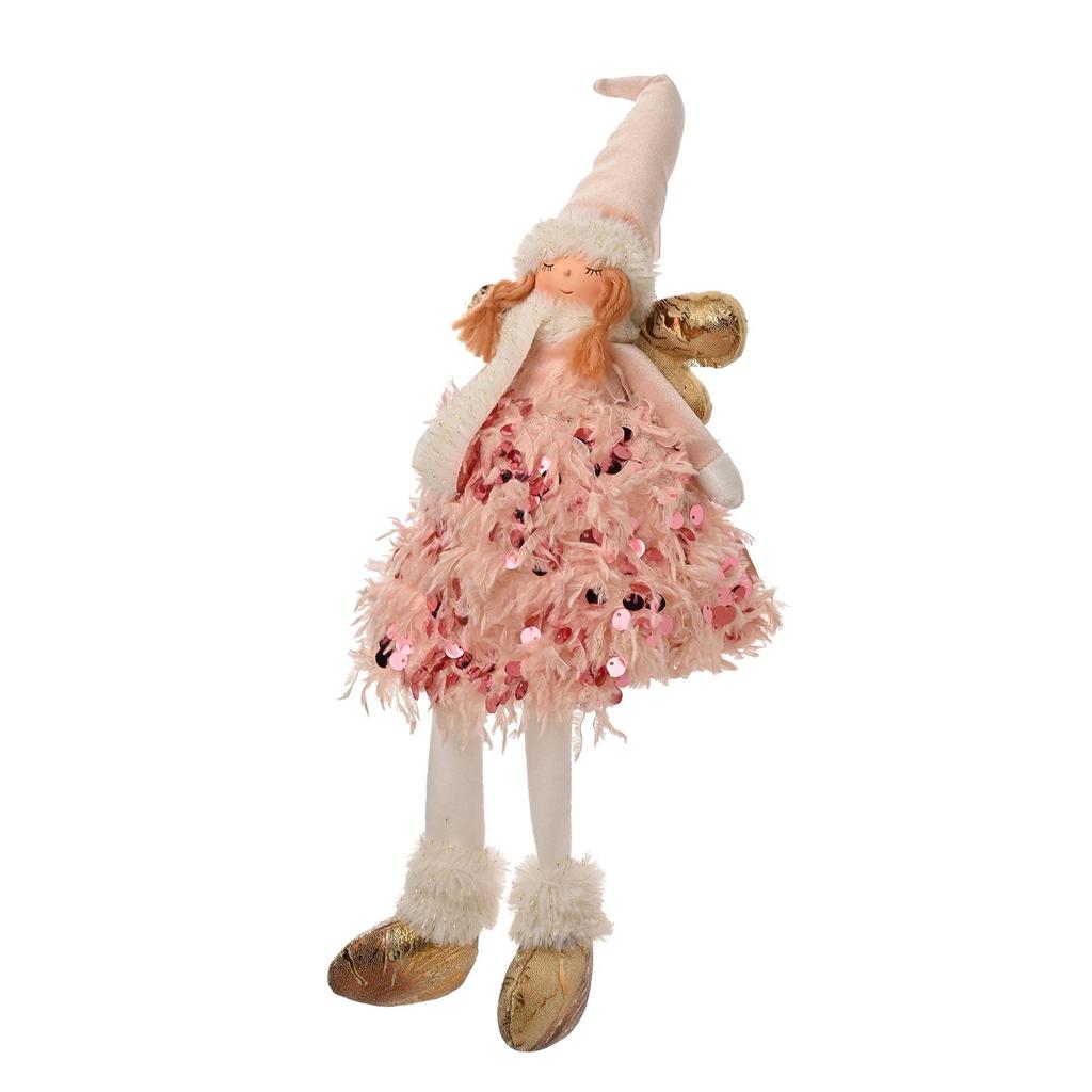Aurelia Angel - 48cm LED Light Sitting Angel with Dangling Legs
