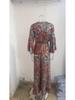 Bohemian Bell Sleeve V-neck Floral Vacation Maxi Dress