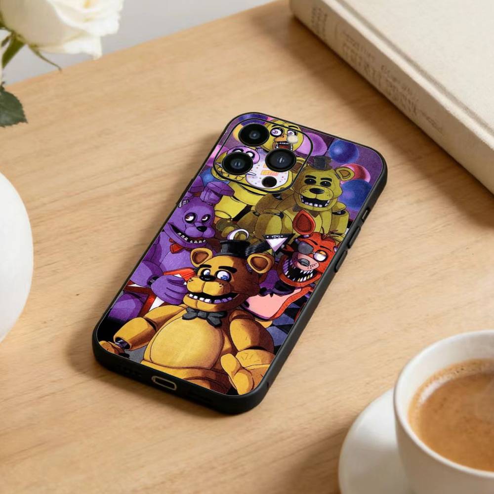 Five Nights at Freddy's  Phone Case For iPhone 17 16 15 14 13 12 Max Plus Silicone Black Cover