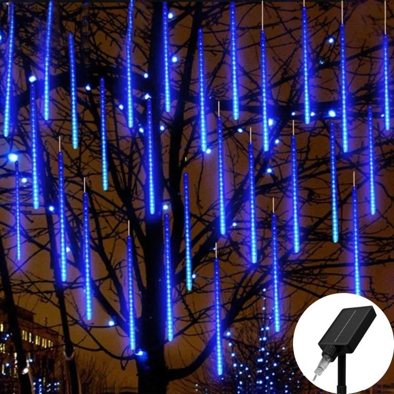 30/50cm Solar LED Meteor Shower Rain Lights Holiday String Lights Waterproof Garden Light Christmas Wedding Decoration
