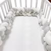 Hand-Woven Anti-Collision Crib Bumper - Soft, Knotted, Twist Design for Infant Safety