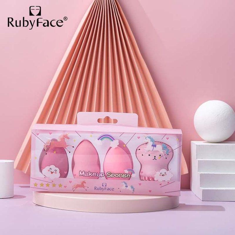 

Sponge Facial Cleaning Puff In Stock Makeup Makeup Tool a Product Gourd Water Drop Miter Brush Beauty Blender Powder Puff Suite Products Set Pink Unicorn
