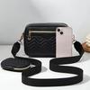 Women's Embroidered One-Shoulder Crossbody Camera Bag with Front Zipper