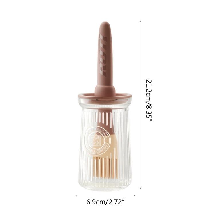 Silicone Heat Resistant BBQ Oil Brush with Bottle Bakery Accessories Pancake