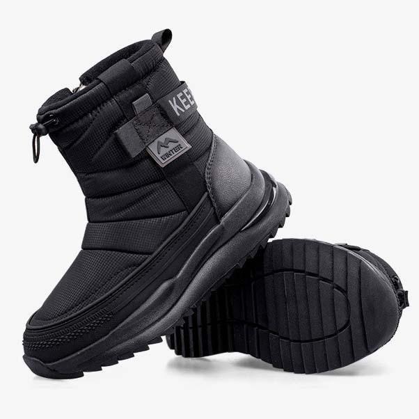 Women's winter fur one padded lining a foot stirrup warm cold lightweight hiking waterproof non-slip -40 ℃ high-top mid-calf snow boots