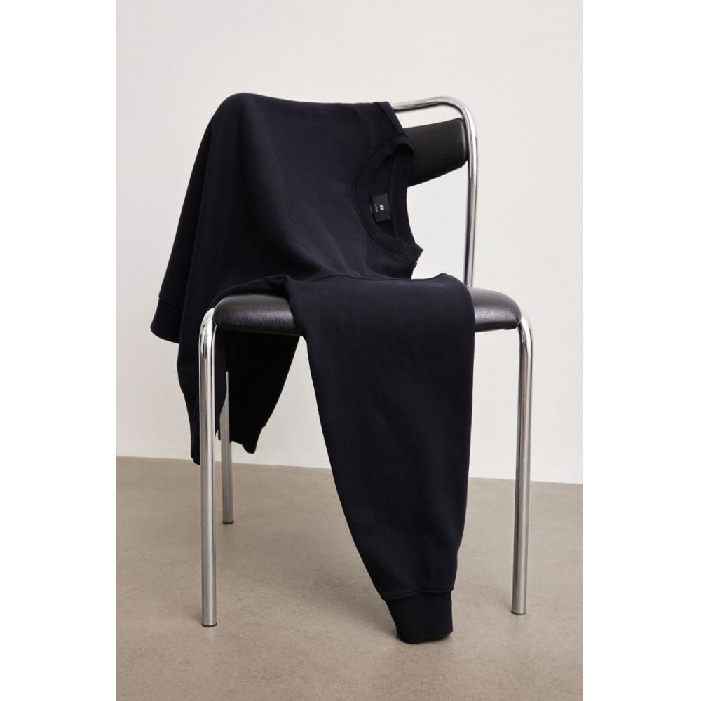 H M Loose Fit wasHed Cotton sweatsHirt Black