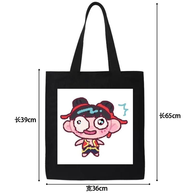 Nezhas Teufelskind Freches Meer Aobing Ausdruckspaket Niedlicher CP Avatar Canvas-Tasche Student Große Kapazität Umhängetasche Explosion