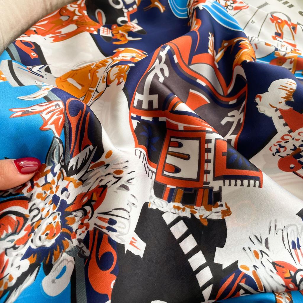 High-quality Luxurious Silk Scarves Headband Scarfs Neck Scarf For Women Chain Silk Scarf Women's Decorative Shawl