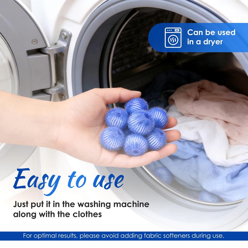 24Pcs Washing Machine Hair Remover Filter Clothes Washing Balls Reusable Laundry Ball for Cat Dog Pet Fur Remover