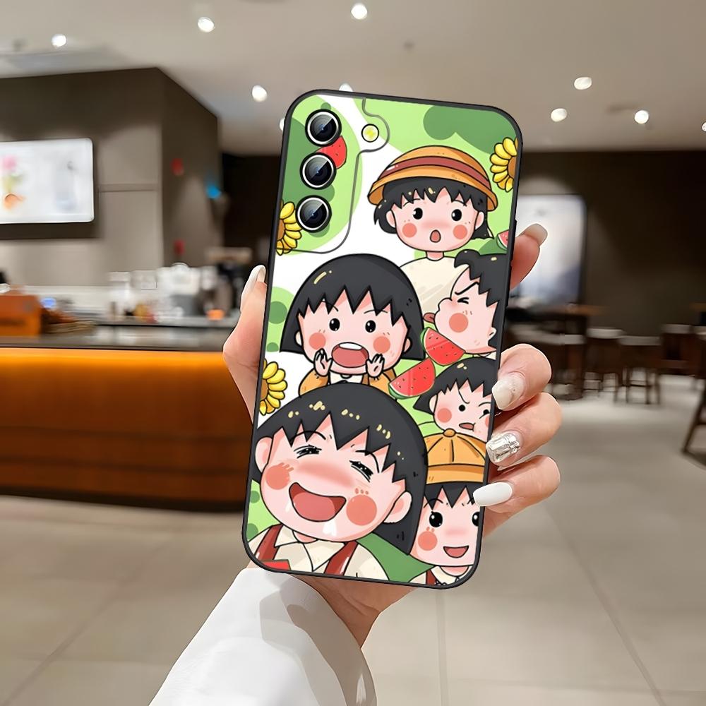 Cartoon Chibi M-Maruko-chan Phone Case For Samsung S24 Ultra S22 S23 S25 S20 Fe S21 Plus A54 A34 A16 A53 Back Cover