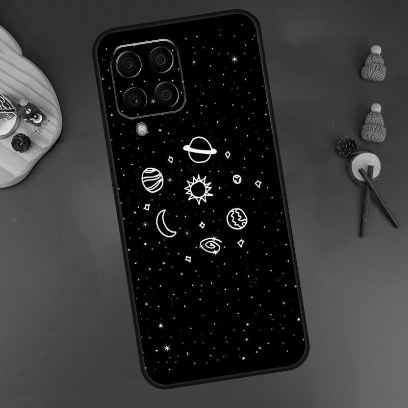 Outer Space Planet Stars Moon Case For Samsung Galaxy M52 M32 M22 M12 M13 M23 M33 M53 M14 M34 M54 M20 M30s M31s M51 Cover