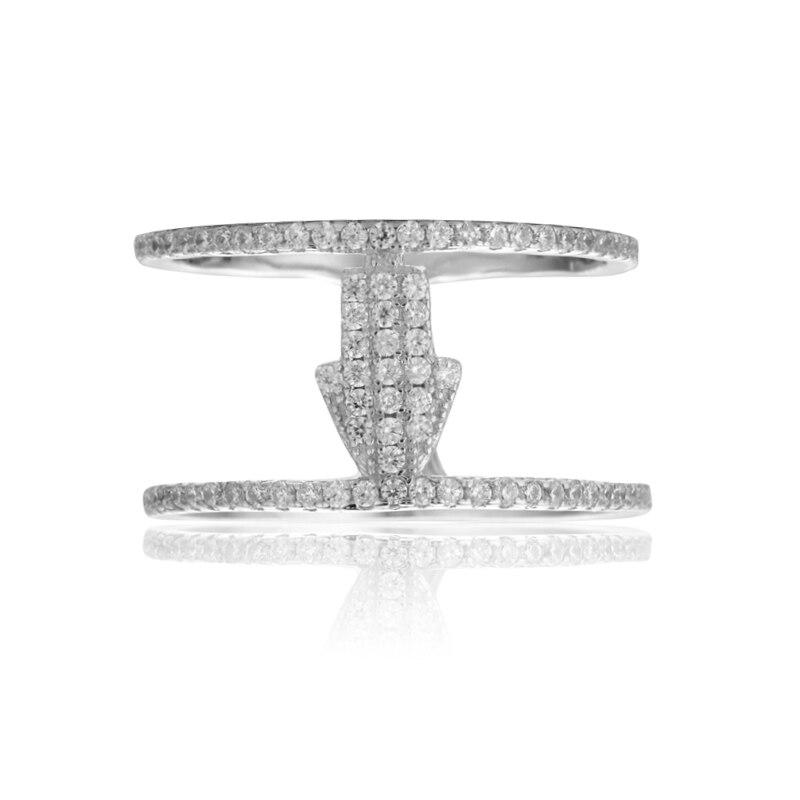 New Turkish Evil Eye Hand Hamsa Ring For Women Crystal Zircon 925 Sterling Silver Accessories Fine Jewelry