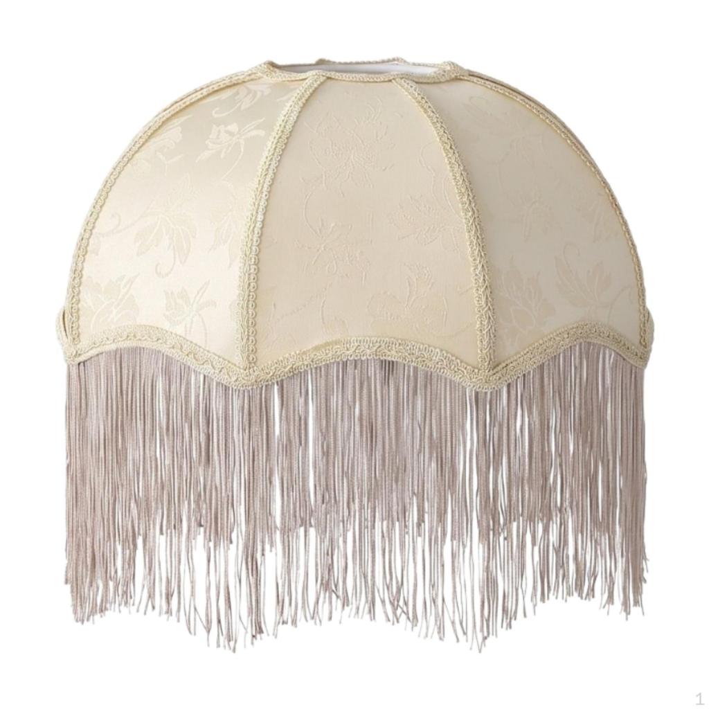Lampshade with Tassels for A Living Room Table Lamp