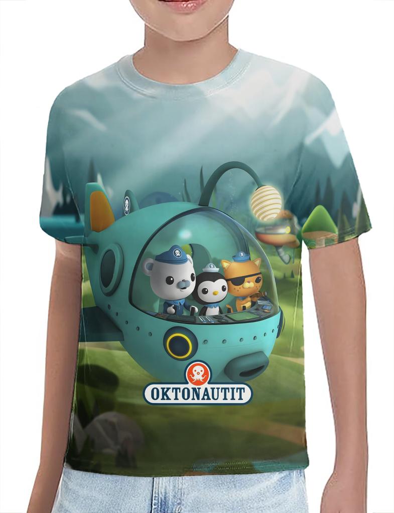 The Octonauts New Style Fun Casual and Fashionable Tee 3D Printing Children T-shirt Comic Kids Summer Boys/girls O-neck Soft Tees Anime Shirt Cute Top