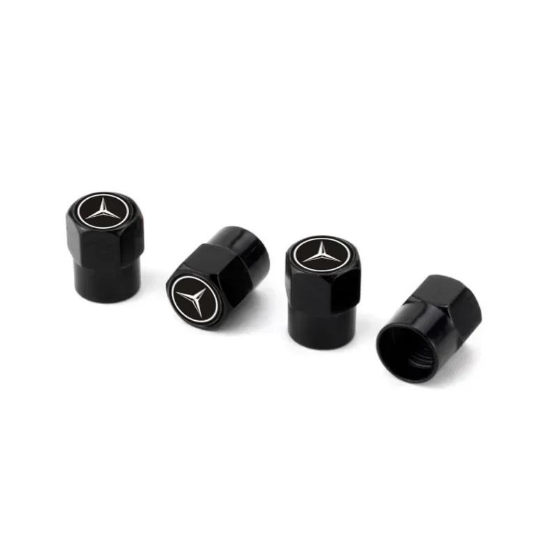 Car Sticker Car Tire Valve Caps Emblem Metal Cap Case For Mercedes Benz B/C/E/S Class A Class C200L GLC GLE CLA Accessories Car