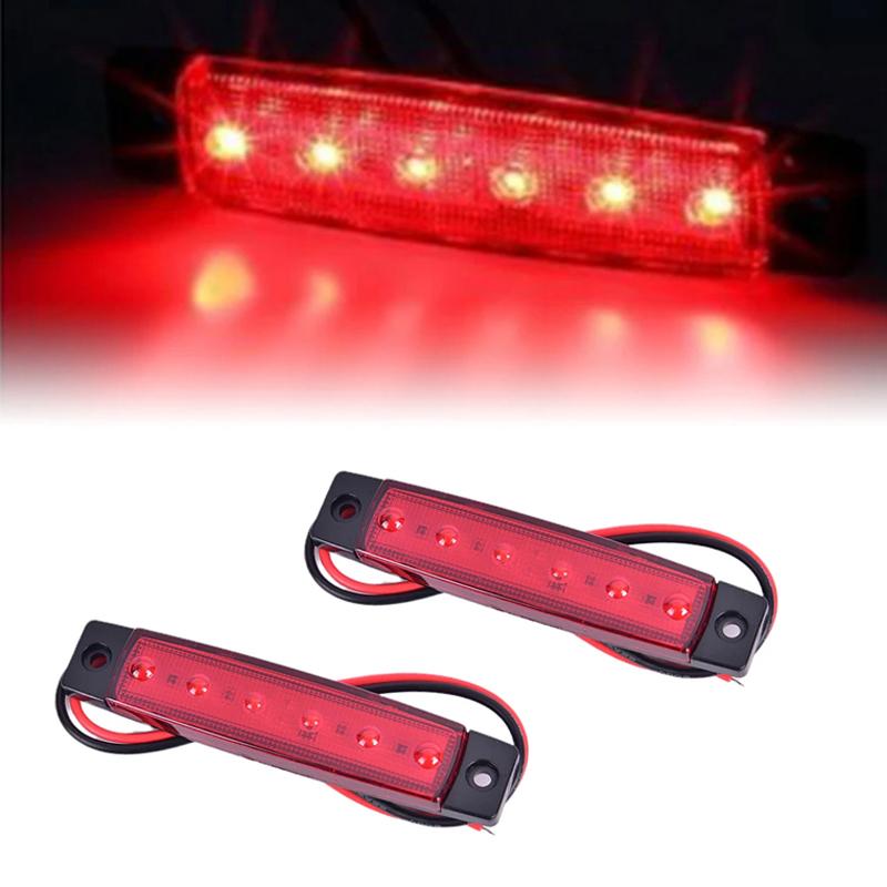 2Pcs Truck Led Side Light 12/24V For Car Auto Truck Lorry Trailer Side Marker Indicators Turn Signal Lights Tail Warning Lamp
