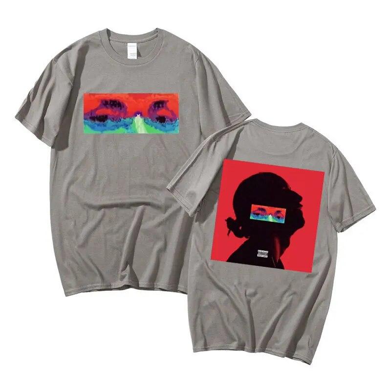 Lomepal Concert Jeannine Rapper Hip Hop Music Album Double Sided Print Tshirt Summer Unisex Women Fashion Oversized Black T-shirt