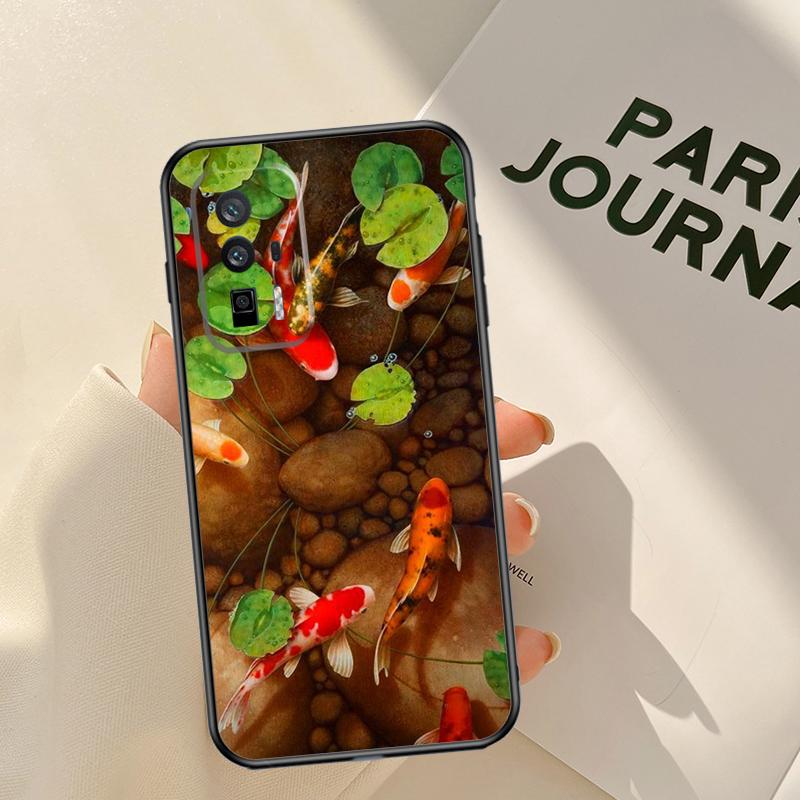 Koi Carp Fish Painting Case For Xiaomi 14 15 Ultra 13T 14T 15T 17 Pro Max POCO X7 X5 X6 Pro F5 F6 F7 F8 Pro Coque