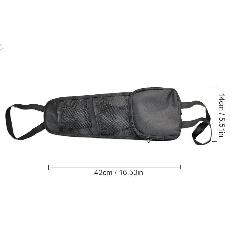 1pcs Car Seat Back Hanging Bag Oxford Cloth Waterproof Thermal Pressure Resistant Handle Side Storage Bag Vehicle Compression