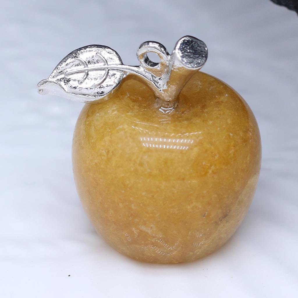 1Pcs Lot Natural Stone Pendant Apple Shape Crystal Rose Quartz Amethyst Agate Opal Charms for Jewelry Making DIY Necklace Accessories 30 Mm