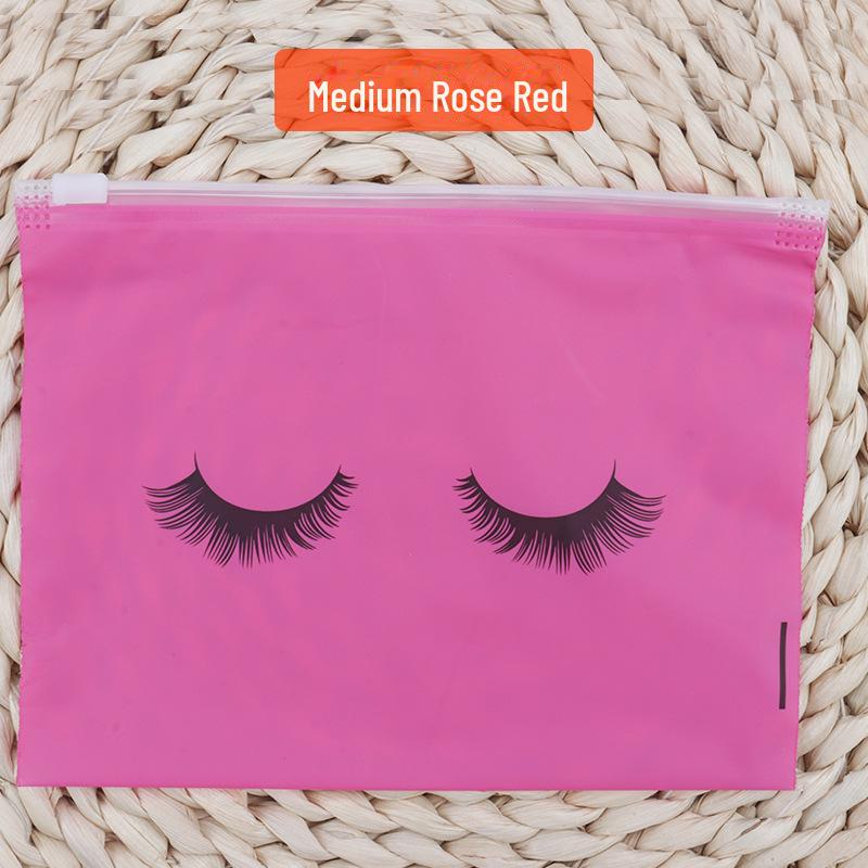EVA Eyelash Frosted Ziplock Cosmetic Storage Bag