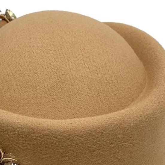 Teselskaphatt for kvinner jenter stoffblomst fascinatorhatt vintage cocktailparty pillbox-hatt rollespill bowler party-tilbehør