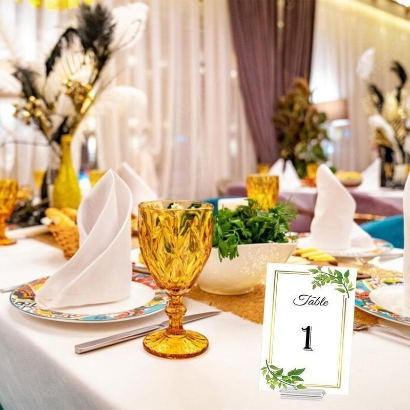 12Pcs 30*25*10mm Acrylic Stands Place Card Holders Table Number Stands Desktop Clear Card Display Stand Transparent Acrylic Sign Holder