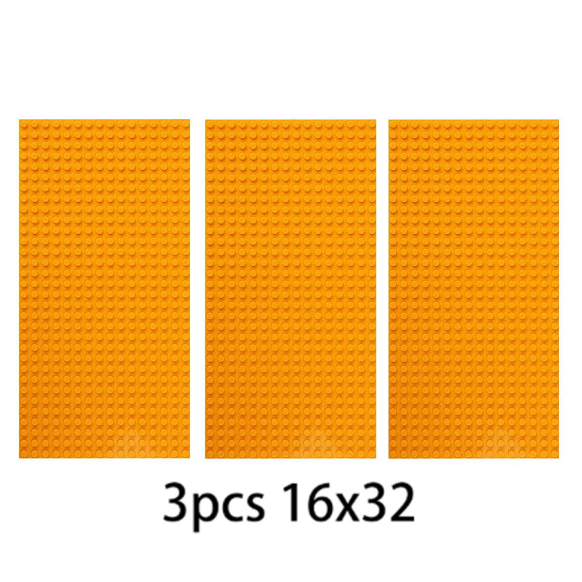 3 Stück Bauplatten 32x32 32x16 Noppen Klassische Bausteine Kleine Grundplatte für Stadtfiguren Kinder 3pcs