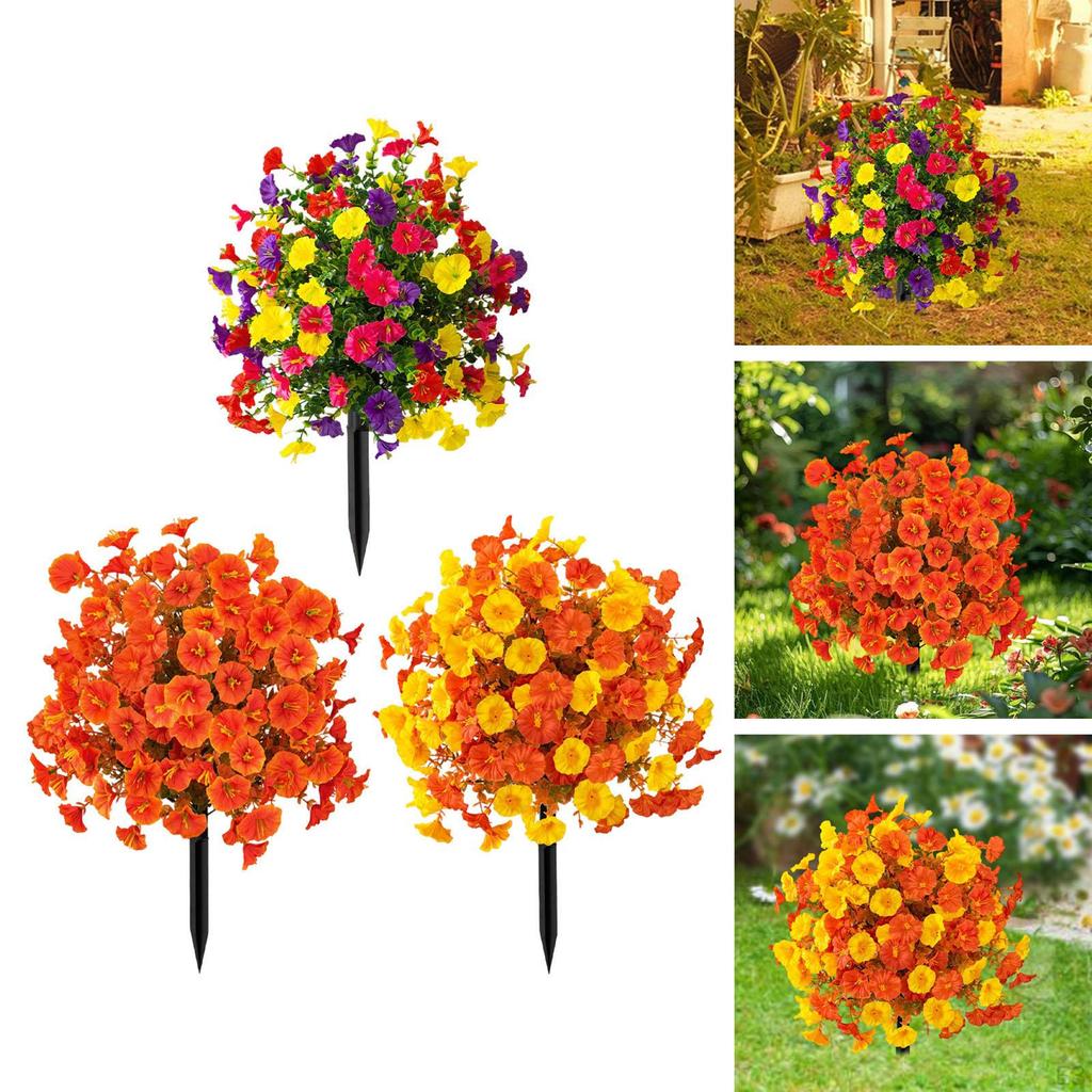Artificial Flowers Decorative for Garden, Realistic Garden Stake, Easy Care Yard And Grave