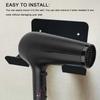 Wall Mounted Hair Dryer Holder Stainless Steel Hair Blow Dryer Rack for Home Washroom Bathroom