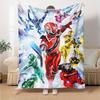 Power Rangers Heroes Flannel Blanket Super Soft Warm Cozy Blanket for Sofa Bed Office Travel All‑Season Home Decor Gift