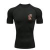 Pferdekopf Muster Herren Sport T-Shirt Training Fitnessstudio Joggen Laufen Workout Kompressions Kurzarm T-Shirt