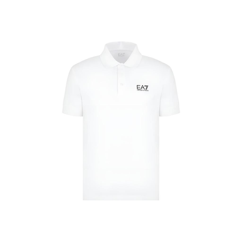 Emporio Armani EA7 Logo Print Polo Shirt Men tops White 8NPF14-PJVQZ-11100